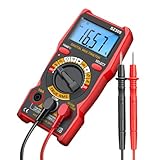 Widerstandsmessgerät, Digitalmultimeter - Intelligentes Voltmeter mit automatischer Bereichswahl,1999 Counts LCD-Multimeter mit Hintergrundbeleuchtung misst genau, Multimeter für Haushaltselektrik, mu