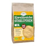 Eiweißreiches Süßlupinen-Mehl, Bio, 500 g • mit 38% pflanzlichem Protein • aus deutschem Bio-Anbau • zur Eiweißanreicherung