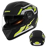 Motorradhelm - Klapphelm Motorrad Herren - RollerHelm-Helm Mit Doppelvisier, Integralhelm Mit Sonnenblende Full Face Dual Lens Shield Street Motorrad Kopfbedeckung Motorradhelm Für Damen Und Herren