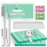 Joremx Reinigungsknete Handy & Kopfhörer, Handy Reinigungsset inkl Profi Reinigungs-Tool, ReiniGeeignet zur Reinigung in verschiedenen Öffnungen wie AirPods, USB-C und Lautsprechern-Green