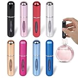 ZXJLWR Parfüm Abfüller, 8 Stück Parfümzerstäuber 5ml, Mini Aluminium Perfume Travel Bottle in 8 Farben, Nachfüllbar Parfum Zerstäuber für Unterwegs für Reise Büro Handtasche