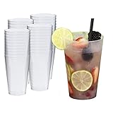Silverkitchen 40x Partybecher 400ml - Mehrweg Trinkbecher Cocktailbecher aus Hartplastik, Mehrwegtrinkgläser Plastik, Mehrwegbecher 0,4 l Made In Germany