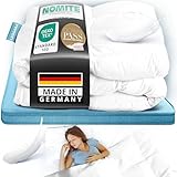 LEOSARA® Feder- und Daunendecke 155x220cm Bettdecke Daunen und Federn - Federbettdecke Oberbett - Schlafdecke Sommer & Winterdecke – (Winterdecke)