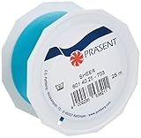 Präsent C.E. Pattberg Sheer Organzaband türkis, 25 m Geschenkband zum Einpacken von Geschenken, 40 mm Breite, Zubehör zum Dekorieren & Basteln, Dekoband