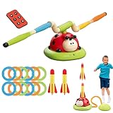szaluyk Ladybug Jump & Toss Rocket Toy - Musical Launcher Game für Kinder | Spielzeug im Freien für Mädchen und - lustige Hinterhofaktivität für Zuhause, Park, Hof oder Terrasse