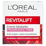 L'Oréal Paris Fragrance Free Revitalift Gesichtscreme für empfindliche Haut, straffende Wirkung, aufgefüllte und feuchtigkeitsspendende Haut, angereichert mit Pro-Retinol und Probiotikum, 50 ml