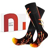 Nuuw Beheizte Socken Herren Damen Wiederaufladbare Heizsocken mit USB-Akku – Elektrische Warme Socken für Winter, Camping, Jagd Waschbar, Größe 39–44, Fußwärmer mit Batterie