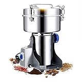 ATAAY 800/1000 g Schwingtyp-Getreidemühle Hochgeschwindigkeits-Gewürz- und Kaffeemühle Edelstahl-Pulverisierer 70-300 Maschen-Kräuterzerkleinerer für trockenen Pfeffer Maispfeffer