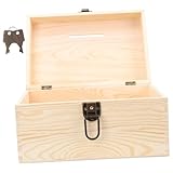 COHEALI Holz Spendenbox mit Schloss Stabile Desktop Vorschlags und Sammelbox für Mitarbeiter Kundenideen und Geldspenden Sichere Wahlurne für Büro und Vereine