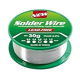 Lötzinn 0,8mm 30g, Lötzinn Bleifrei mit Kolophonium kern, bleifreier löt draht elektronik, Sn99.3 Cu0.7, zum Elektrolöten und Heimwerken