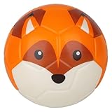 Mini-Fußball, niedliches Tier-Design, weicher Schaumstoffball für Kinder, weich und federnd, perfekte Größe zum Spielen von Kindern (Fuchs)