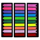 OWLKELA Haftstreifen 720 Stück, klebezettel,Pfeilflaggen-Tabs selbstklebend, Haftnotizen zum Markieren und Hervorheben von Seiten [3 Designs, 10 Farben] Schreibbar, Repositionierbar