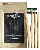 Scrupmi® Miswak Zahnbürste I 4er Pack Zahnputzholz I höchste Qualität/ 100% Natur & 0% Plastik/ vegan, wiederverwendbar & biologisch abbaubar/ immer & überall Zähne putzen