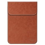 TECOOL Laptophülle 15.6 Zoll Laptoptasche,Schutzhülle Wasserdicht Leder Kompatibel mit 2021-2023 MacBook Pro 16 M3 M2 M1, MacBook Pro 15 Lenovo Thinkpad Ideapad HP Dell Surface Laptop-Braun