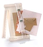 Loveria Papierschneider mit Falzfunktion und Ersatzklinge - Schneiden & Falzen, bis A3 Format | Anti-Rutsch Füße, CM & Inch Skalierung, Skalaverlängerung, Schneidemaschine Papier A4