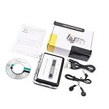 Tragbarer Kassetten-Digitalisierer, USB-betrieben, Analog-zu-MP3-Konverter, keine Software erforderlich, für Reisen, tragbarer Band-Digitalisierer