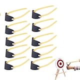 10-teilige Schleuder Gummibänder, hochelastische Naturlatex-Schleuder Gummibänder, steinschleuder gummi, Ersatzgummibänder, Schleuder Gummibänder für Erwachsene, geeignet für Outdoor-Sportarten.