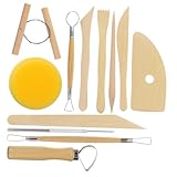 DIYEAH 1 Satz Töpferwerkzeug-Set ton Werkzeug Set Tonwerkzeug-Set Tonskulpturen-Set Ton-Skulptur-Schnitzwerkzeug-Packung Bildhauerei Keramik DIY-Handschneider Tonschaber Holz und Metall