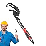 Ruyeiig Rohrschlüssel, Rohrzange, Verstellbarer Schraubenschlüssel, Rohrzangen-Werkzeug, Rutschfester Griff, Klempnerwerkzeug aus Kohlenstoffstahl für Muttern, Bolzen, Schrauben