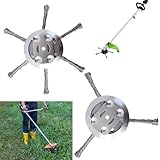 2 Stück Stahldraht Rasentrimmer, Unkrautbürste Für Rasentrimmer, Freischneider Zubehör, Unkrautbürste für Akku Rasentrimmer für Garten-Rasentrimmerkopf-Rasenmäher-Elektrowerkzeug (3 Kopf+6 Kopf)