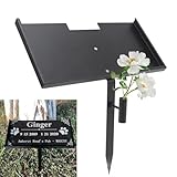 Topyond Grabstein Ständer Hund and Katze,30x15cm Eisen Grabstein Tiergrabstein draußen,Grabplatte Haustier,Gedenkstein Ständer Für Geliebte Menschen Und Haustiere Grabstein Katze für Beerdigung