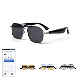 AI Translator Bluetooth-Sonnenbrille, Echtzeit-Sprachübersetzung, intelligente Sonnenbrille für Männer und Frauen, kabellos, Bluetooth, offenes Ohr, freihändig, UV400-Sonnenbrille für Reisen, Business