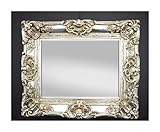 Wandspiegel Rahmenspiegel Barockspiegel Spiegel In Bronz Gold 73x63 cm Renaissance Opulenter Prachtvoller Nostalgie Antik Barock Repro Barockstil Prunk (Silber)
