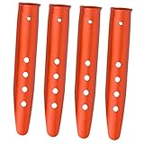 ibasenice 4Stücke Aluminium Zeltpfähle Professionelle Zeltfixierung für Sand Schnee und Harte Böden Robuste Erdnägel für Camping und Outdoor Aktivitäten