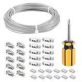 Rostbeständiges 304 Edelstahl-Drahtseil-Set, Mehrzweck-Lösung für Garten, Haus und Außenanwendungen (30 Meter)