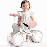 Hello-5ive Kinder Laufrad ab 1 Jahr, Lauflernrad Spielzeug für 12-36 Monate Baby, 4 Rädern Baby Lauflernrad für Jungen und Mädchen, Erstes Fahrrad ohne Pedal Geburtstag Geschenk