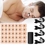 Nasenpflaster Magnet Schnarchen Nose Strips - 60 Stück Nasenstrips Schnarchstopper für Besseres Atmen, Nasal Strips Anti-Schnarch