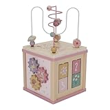 Little Dutch 7331 FSC Holz Aktivitäten-Würfel Motorikschleife - Fairy Garden rosa