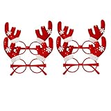 NEW HOME 2023 Weihnachts-Partybrille, 4 Stück, für Silvester und Neujahr, Weihnachtsdekoration für Partys, 2023 Brille (Pack 4 Hörner-Brillen)