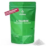Vitabay Taurin Pulver 1Kg - Taurin 6000mg Taurin Vegan Pulver ohne Zusatzstoffe - Taurine 1000mg Taurin hochdosiert Taurin hochdosiert Aminosäure Taurin Taurine Supplement Taurine Powder