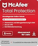 McAfee Total Protection (5 Geräte) 2025 | 15 Monate | Secure VPN, Sicherheitssoftware mit Virenschutz, Kennwort-Manager, Identitätsüberwachung | Digitaler download