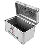 BESTYASH Haushaltsmedizin Fall Veranstalter Bausatz Isoliert Groß Erste-hilfe-fall Erste-hilfe-organisator Abgedeckter Erste-hilfe-koffer Aluminiumlegierung Silver