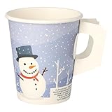 VEPATIM 100 Henkelbecher Kaffeebecher Glühweinbecher Wintermotiv Schneemann 200 ml