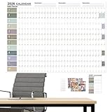 Wandkalender | Jahreskalender - 12 Monate faltbar 2026 Poster Terminplaner Organizer für Familie Freunde Schüler Lehrer Zuhause Innenbereich Schule Büro Dekoration 43x58 cm