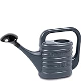Prosperplast Gießkanne 5 Liter | anthrazit | für Haus & Garten | aus robustem Kunststoff | Gartengießkanne mit Abnehmbarer Brause | zur einfachen Bewässerung von Blumen, Pflanzen & Bäumen