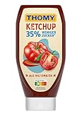 THOMY Ketchup 35 % Weniger Zucker, Tomaten-Ketchup mit Weniger Zucker, Vegan, 500 ml Flasche, 1er Pack (1 x 500ml)