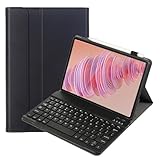 leleyo Tastaturhülle für Lenovo Tab Plus 29,2 cm (11,5 Zoll), Folio-Hülle, magnetisch, mit abnehmbarer kabelloser Bluetooth-Tastatur für Lenovo Tab Plus 11,5 Zoll 2024, Schwarz