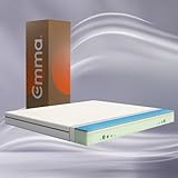 Emma One+ Matratze 140x200 H2 Mittelfest – Kühlende & atmungsaktive 3-Zonen-Schaummatratze – Ergonomisch, Klimaregulierend & Waschbarer Bezug – Für alle Schlafpositionen geeignet