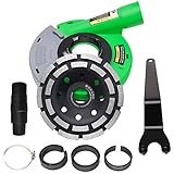 Diment Power Absaughaube für Winkelschleifer mit Bürstenkranz 115/125 mm + Diamantschleiftopf 125mm x 22,2 mm für Beton