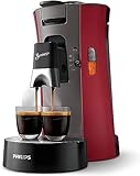 PHILIPS Senseo Select Kaffeepadmaschine - Kaffeestärkewahl Plus, Memo-Funktion, aus recyceltem Plastik, ‎1450 Watt, ‎0.9 Liter, ‎Rot (CSA240/90)