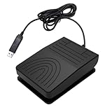 USB-Fußschalter Tastendrucksimulator Einzelpedalsteuerung Individuelle Tastenkombination für Page Turner DAW Fortnite League of Legends Transkription HID, Mechanischer Schalter