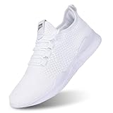 Laufschuhe Herren Turnschuhe Joggingschuhe Leichtgewichts Sneaker Tennisschuhe Fitness Trainingsschuhe Atmungsaktiv Sportschuhe Walking Schuhe Weiß 46