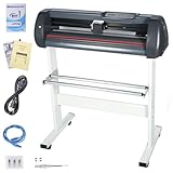 otmechl Vinylschneidemaschine 34 Zoll Vinyl Schneideplotter 870 mm Plotter Vinyl Schneideplotter mit Ständer Schneideplotter mit Software (870 mm)