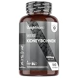 Kidneybohnen Extrakt 5000mg - Mit Zink & Chrom - 180 Kapseln für 6 Monate - 50:1 Weißer Kidney Beans Extract - Chrom trägt zu einem normalen Makronährstoff Stoffwechsel bei (EFSA) - WeightWorld