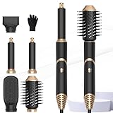 Airstyler Pro 5 in 1 Hairstyler Haarstyler mit 1000W Rundbürstenföhn, Warmluftbürste, Föhnbürste, Haartrockner, Lockenwickler, Glättbürste, Airflow-Styling, Haarstyling Geräte Für Alle Haartypen