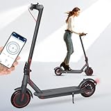 E Scooter Elektroroller 8.5 Zoll für Erwachsene mit App-Funktion, Faltbarer e Roller, 25-30km Reichweite,Wartungsfreie Honeycomb-Vollgummireifen, Doppelbremssystem, Geeignet für Parks Escooter